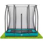 7ft x 5ft Salta Green Rectangular Comfort Edition Inground Trampoline with Enclosure - SGP Garden Ltd
