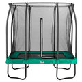 7ft x 5ft Salta Green Rectangular Comfort Edition Trampoline with Enclosure - SGP Garden Ltd
