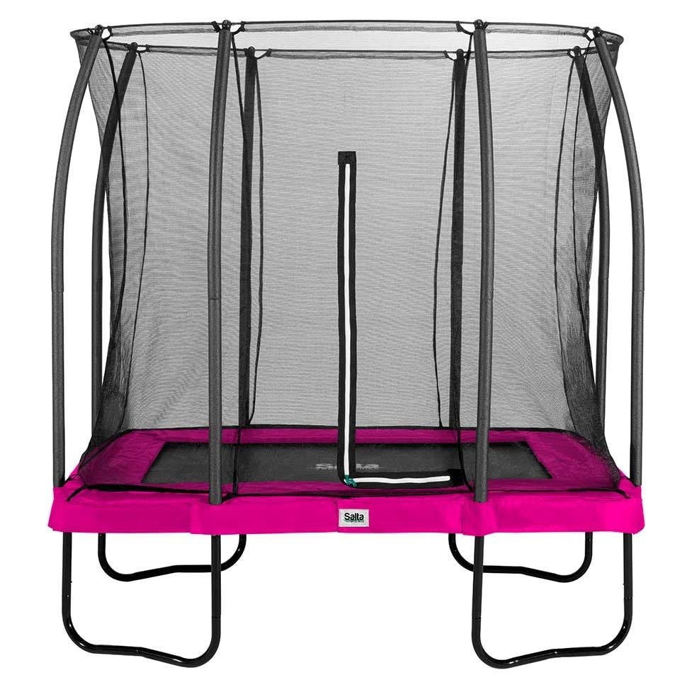 7ft x 5ft Salta Pink Rectangular Comfort Edition Trampoline with Enclosure - SGP Garden Ltd