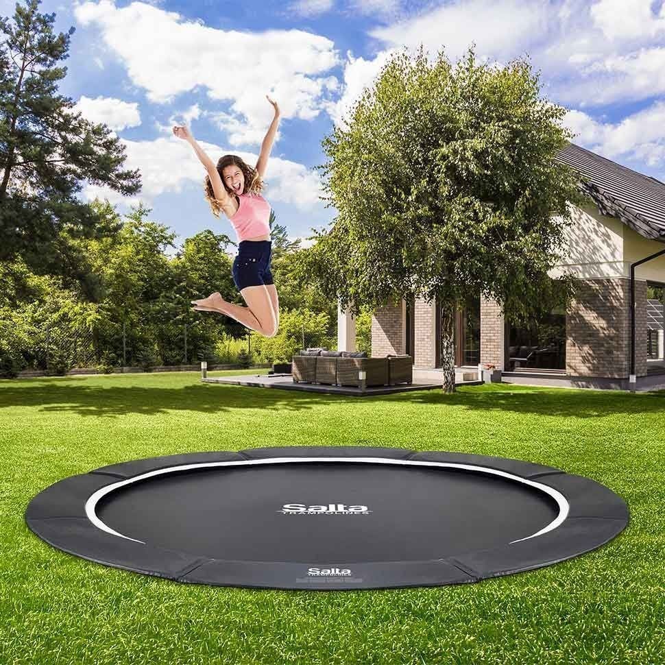 8ft 2" Salta Black Royal Baseground Round Trampoline - SGP Garden Ltd