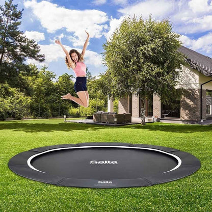 8ft 2" Salta Black Royal Baseground Round Trampoline - SGP Garden Ltd