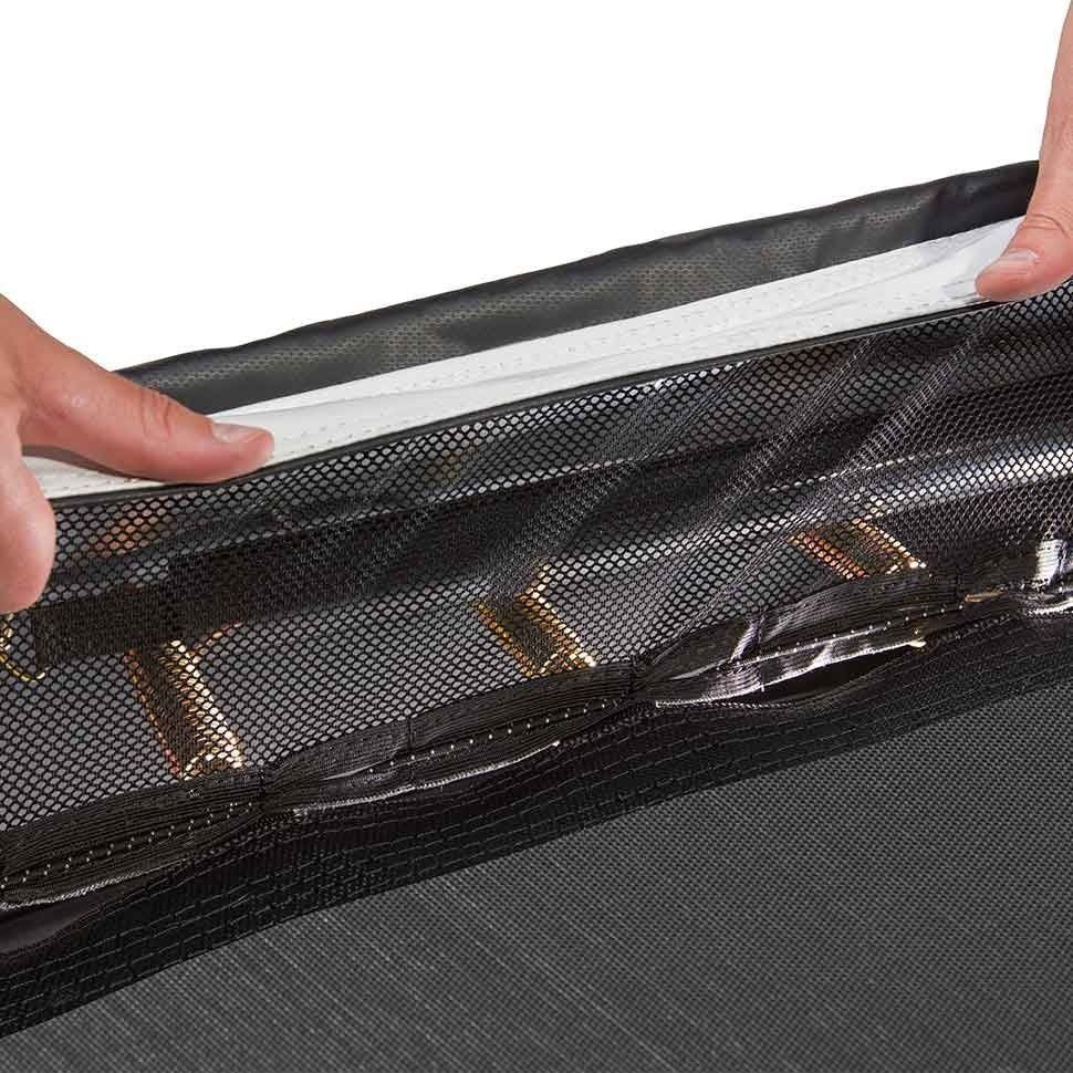 8ft 2" Salta Black Royal Baseground Round Trampoline with Enclosure - SGP Garden Ltd