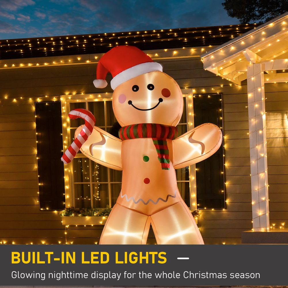 8ft Christmas Inflatable Gingerbread Man Lighted Indoor Outdoor - SGP Garden Ltd