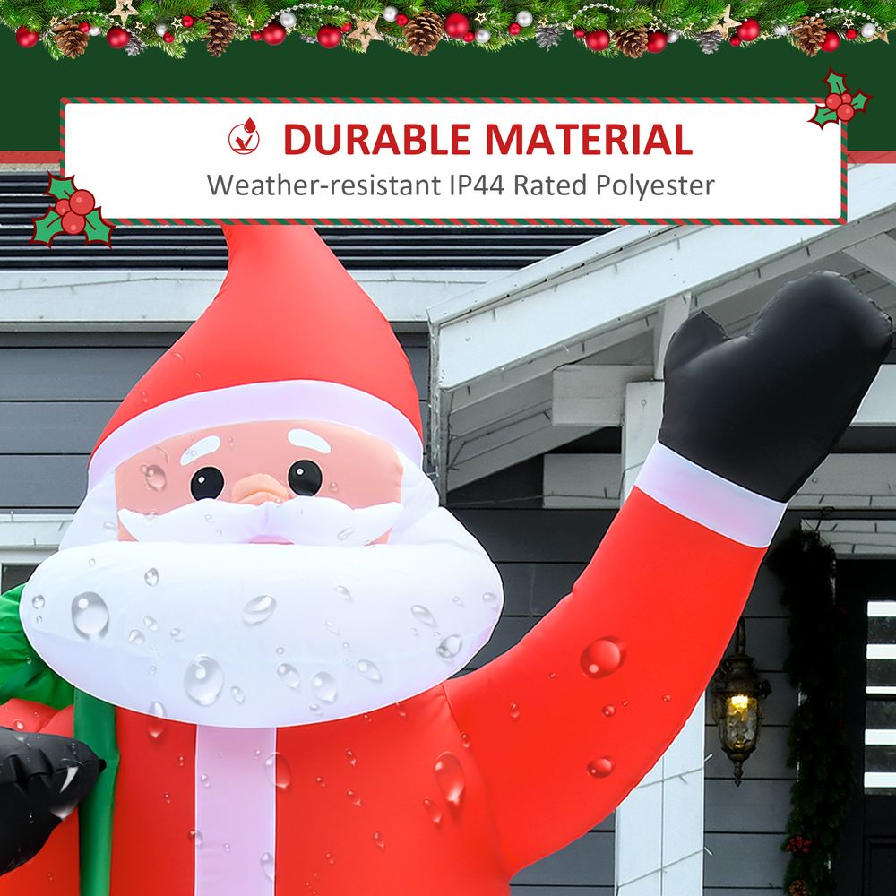 8ft Christmas Inflatable Santa Holiday Deco LED Lights Indoor Outdoor - SGP Garden Ltd
