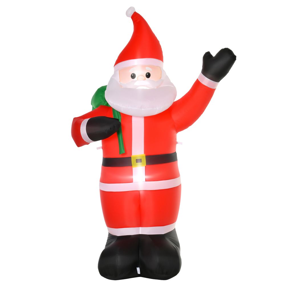 8ft Christmas Inflatable Santa Holiday Deco LED Lights Indoor Outdoor - SGP Garden Ltd