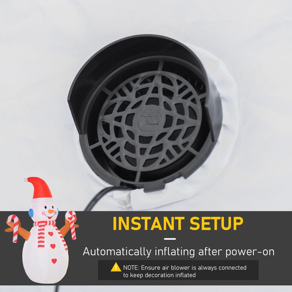 8ft Christmas Inflatable Snowman with Candy Rotating Lighted Indoor Outdoor - SGP Garden Ltd