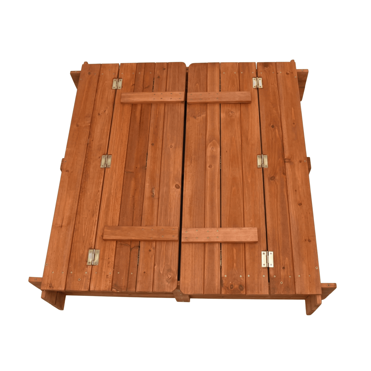 96cm Square Wooden Sandpit with Integrated Folding Lid - SGP Garden Ltd