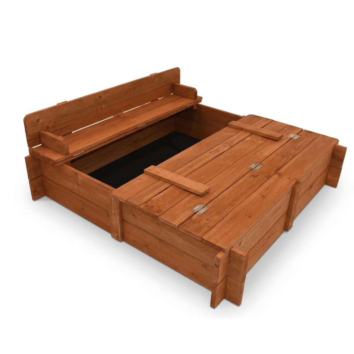 96cm Square Wooden Sandpit with Integrated Folding Lid - SGP Garden Ltd