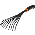 9-Teeth Hand Mini Garden Rake Steel Hand Fan Leaf Rake with Ergonomic Comfort Grip & Rust Resistant - Professional Gardening Tool