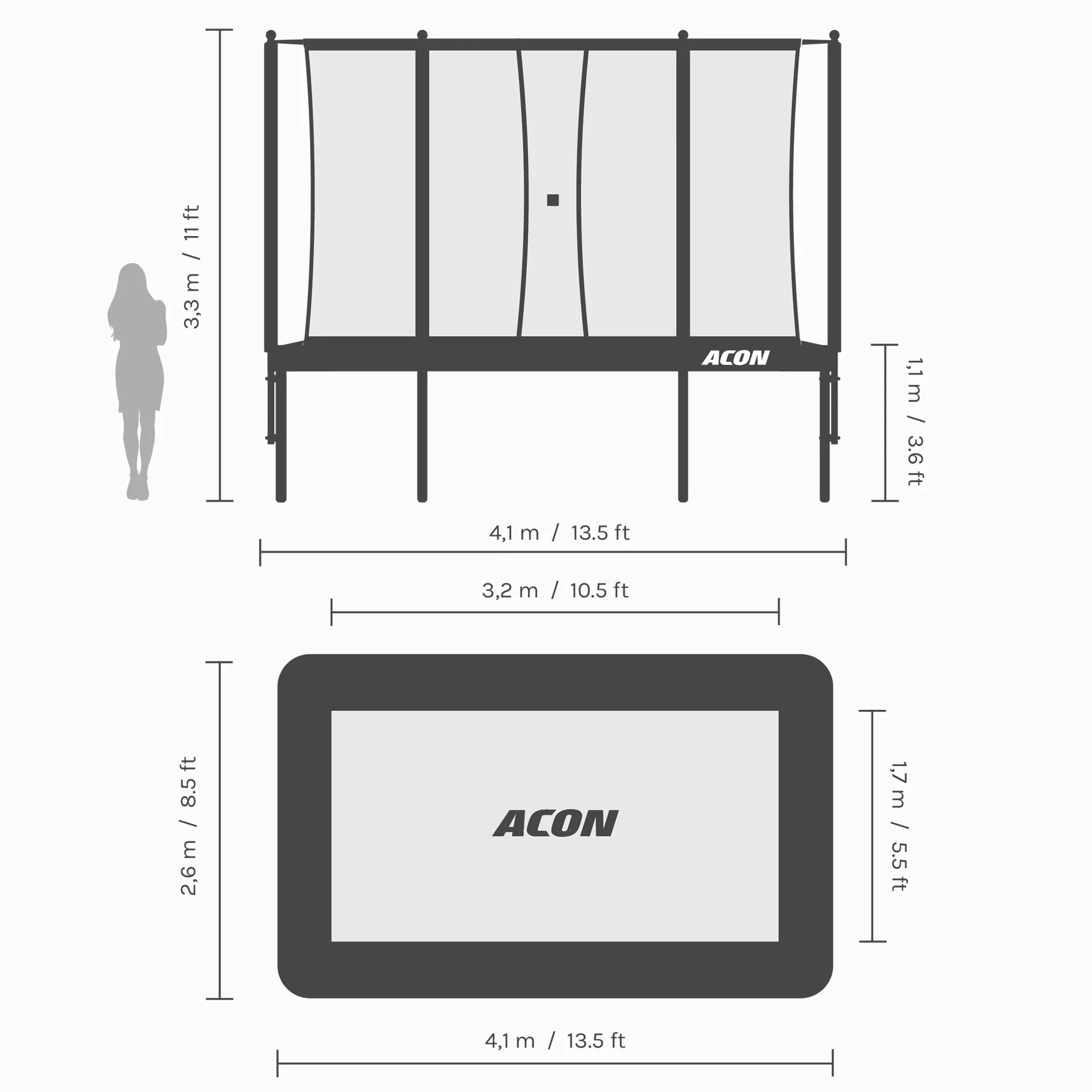 ACON 13 HD Pro Trampoline - SGP Garden Ltd