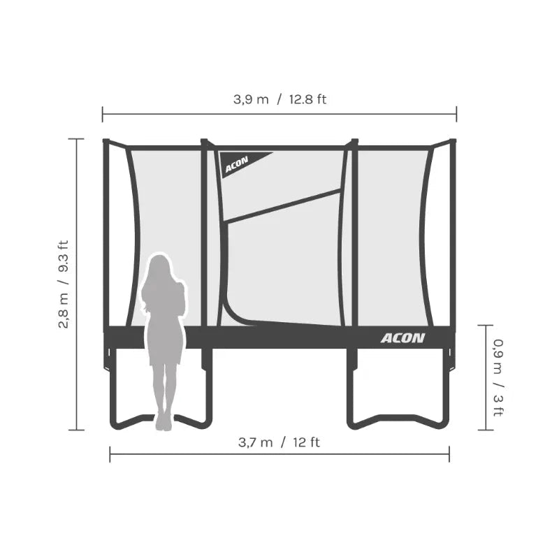 ACON Air 12ft Round Trampoline - SGP Garden Ltd