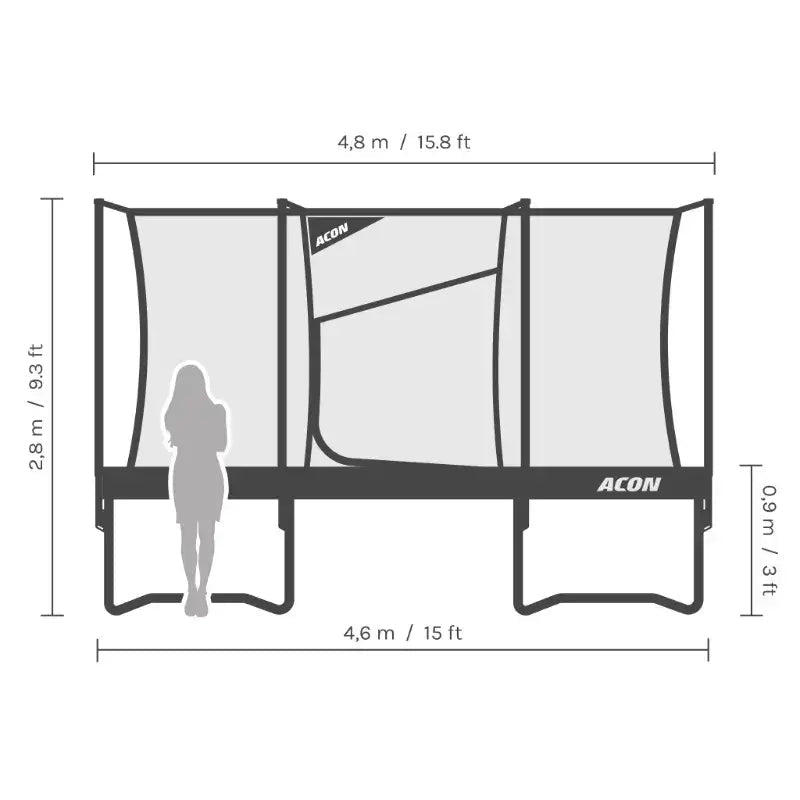 ACON Air 15ft Round Trampoline - SGP Garden Ltd