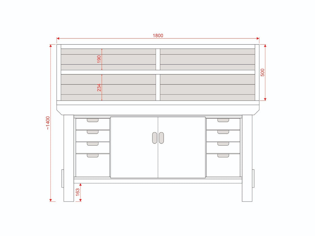 Acorn Heavy-duty Cupboard Workbench (V.4) - SGP Garden Ltd