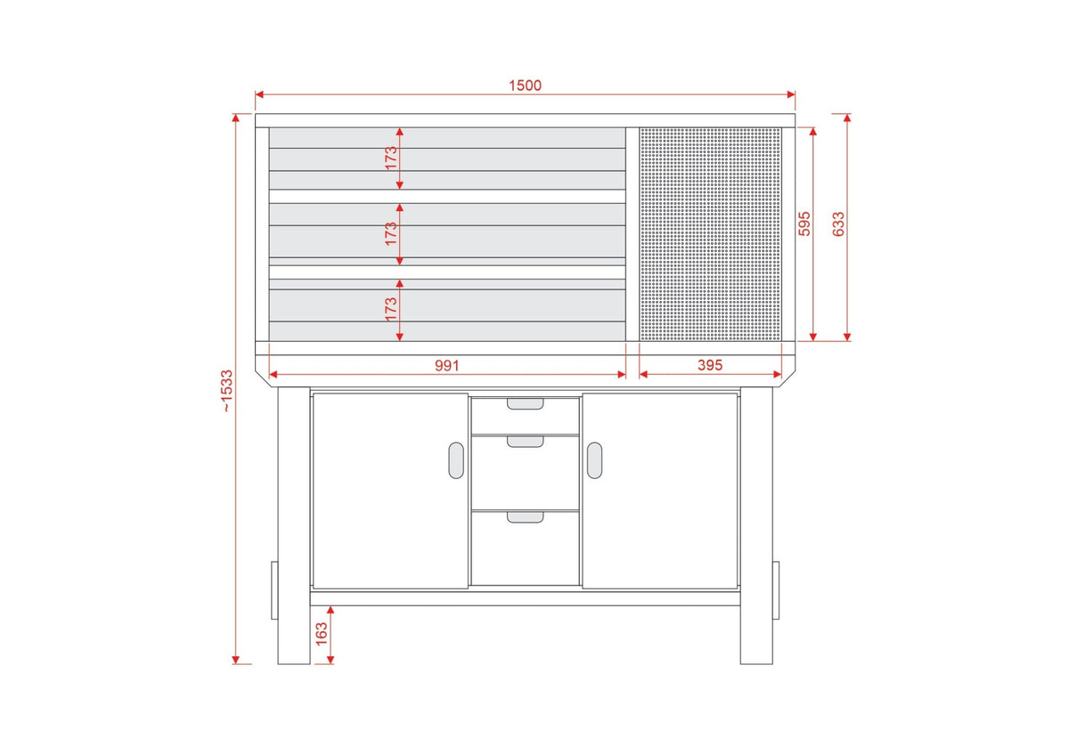 Acorn Heavy-duty Cupboard Workbench (V.5) - SGP Garden Ltd