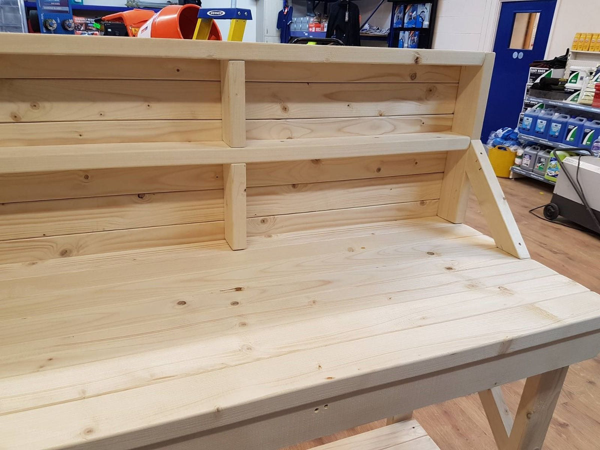 Acorn Wooden Workbench With Back Panel - SGP Garden Ltd