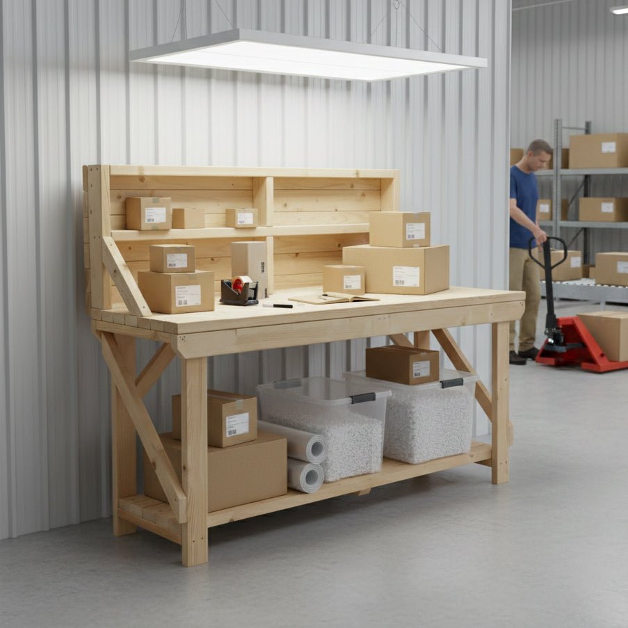 Acorn Wooden Workbench With Back Panel - SGP Garden Ltd