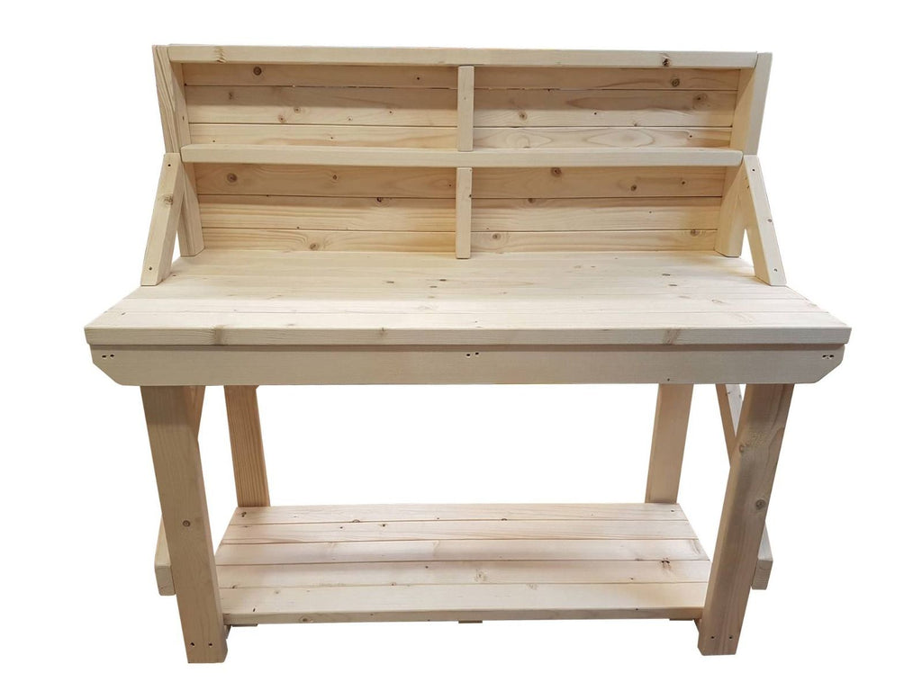Acorn Wooden Workbench With Back Panel - SGP Garden Ltd