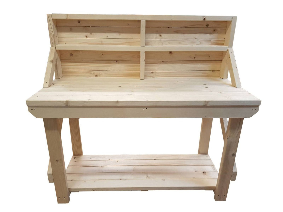 Acorn Wooden Workbench With Back Panel - SGP Garden Ltd