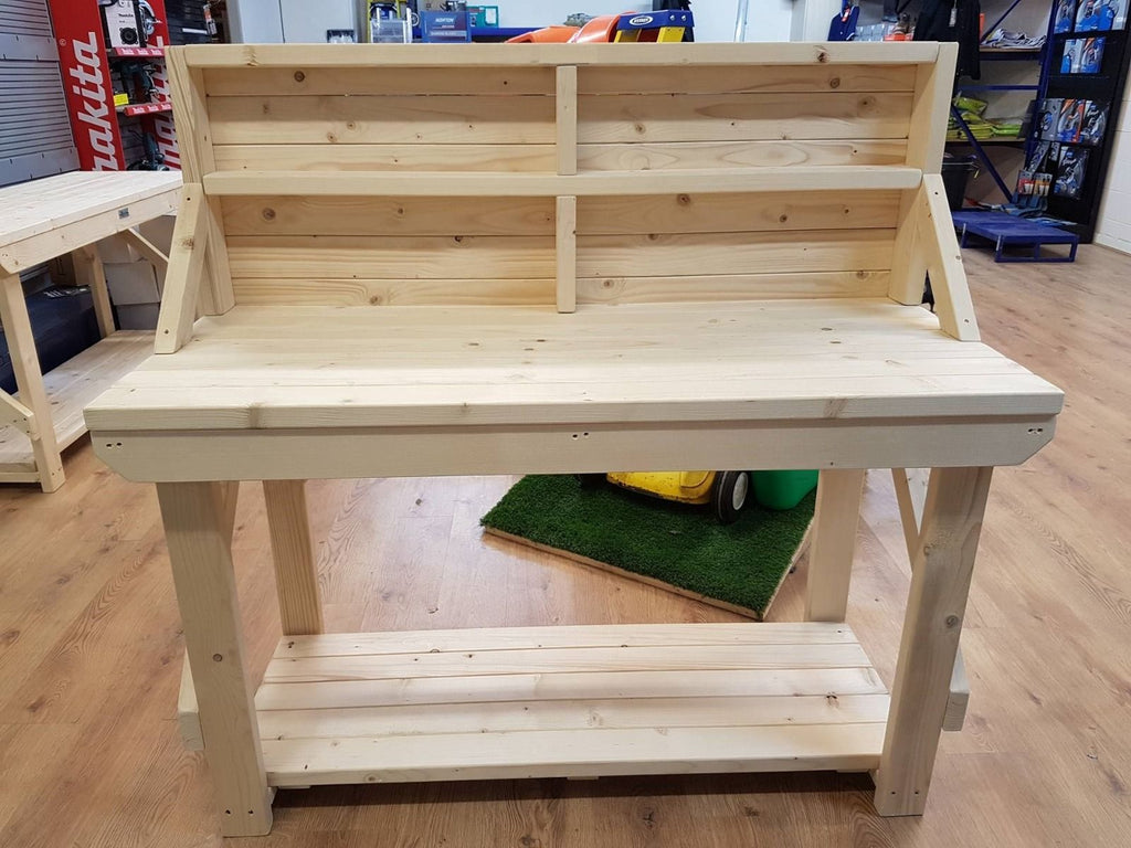 Acorn Wooden Workbench With Back Panel - SGP Garden Ltd
