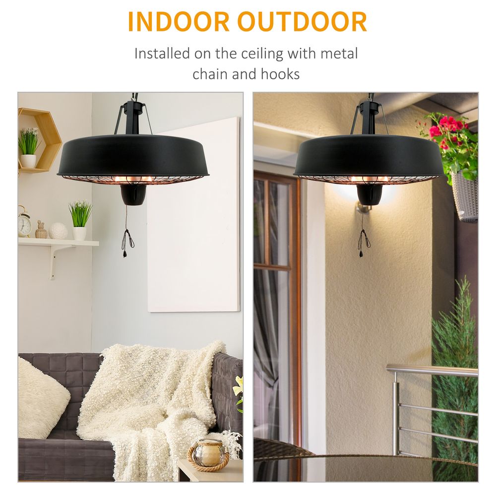 Adjustable Infrared Heater - 1000/2500W, Halogen Electric, Light & Heat, Ceiling Hanging - SGP Garden Ltd