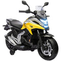 AIYAPLAY 12V Honda Licensed Kids Electric Motorbike w/ Music, Headlights, Early Education Function, for Ages 3-6 Years, Yellow - SGP Garden Ltd