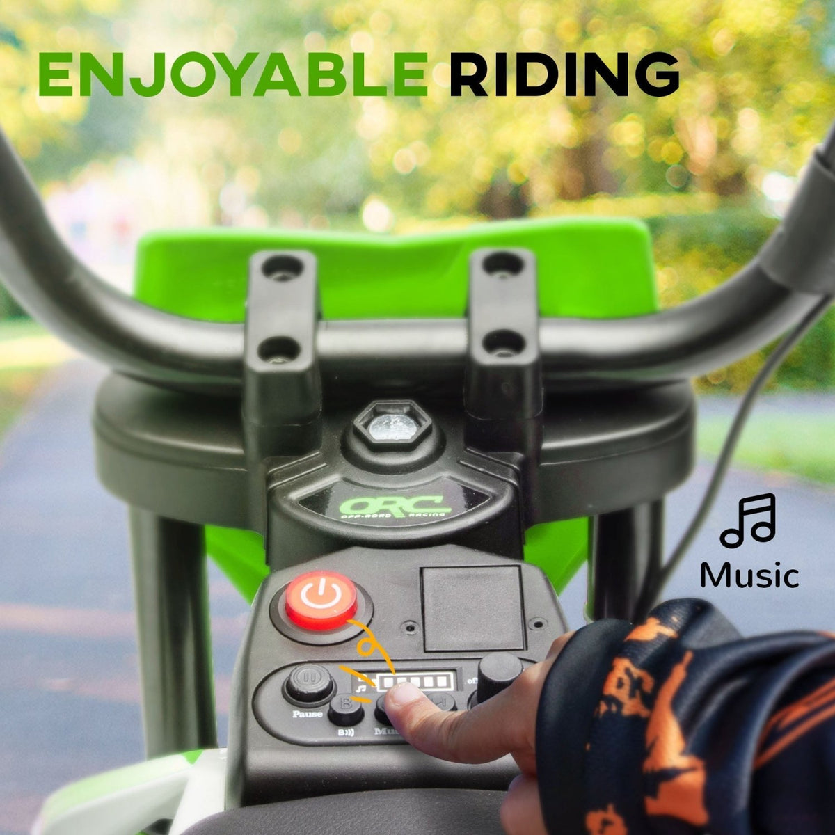 AIYAPLAY 12V Kids Electric Motorbike, Kids Electric Ride on motorcycle w/ Twist Grip Throttle, Training Wheels, Green - SGP Garden Ltd