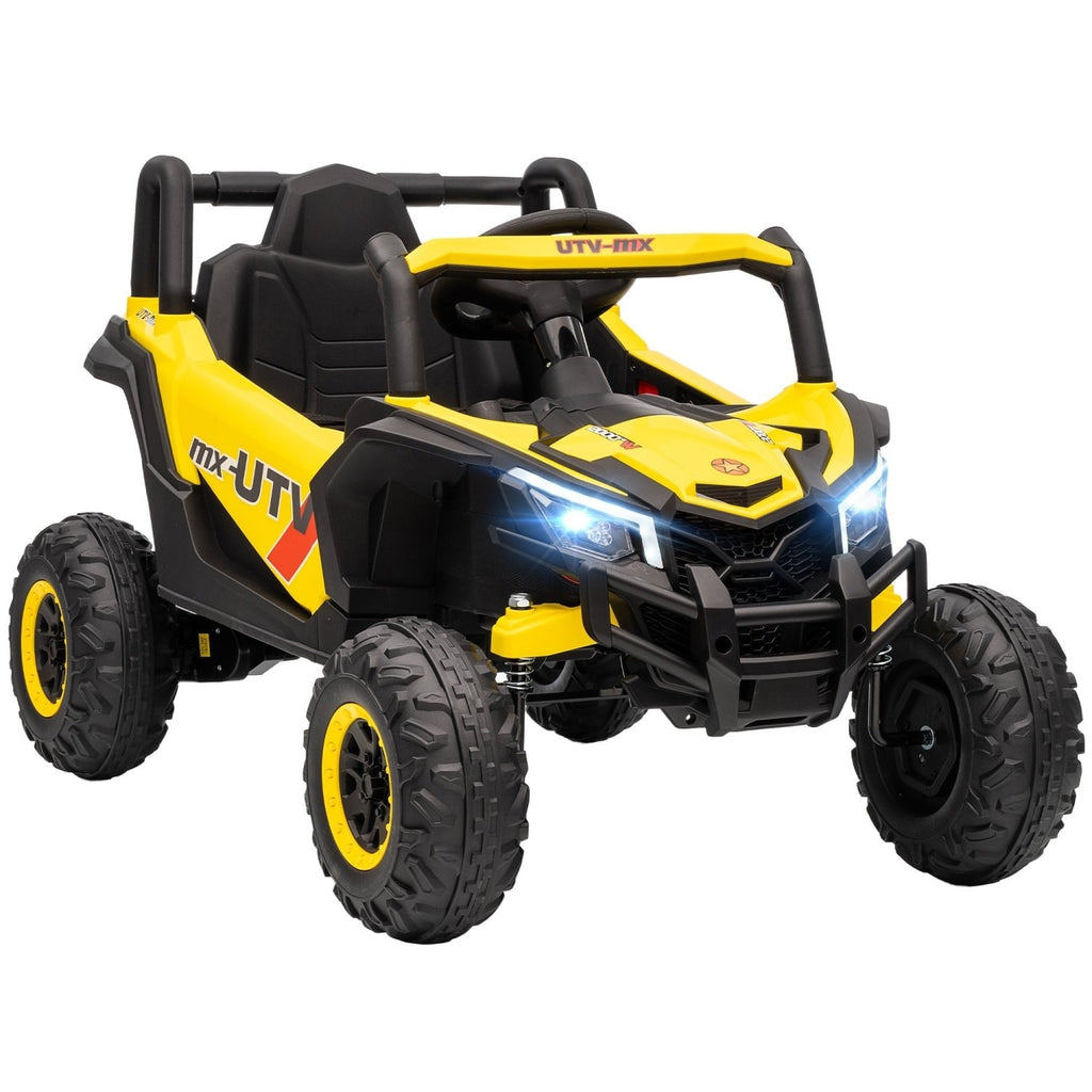 AIYAPLAY 12V Kids Ride On Car with Remote Control, Kids Electric Car with Suspension System, Music, for Kids 3-5 Years, Yellow - SGP Garden Ltd