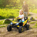 AIYAPLAY 12V Kids Ride On Car with Remote Control, Kids Electric Car with Suspension System, Music, for Kids 3-5 Years, Yellow - SGP Garden Ltd