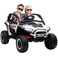 AIYAPLAY 2 Seater 24V 7AH Ride on Truck, Battery Powered Electric Ride On Car w/ Remote, Suspension, 3 Speeds - White - SGP Garden Ltd