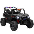 AIYAPLAY 24V 2 Seater Kids Electric Car with Remote Control, Suspension System, Slow Start, 3 Speeds, for 3-8 Years, Black - SGP Garden Ltd