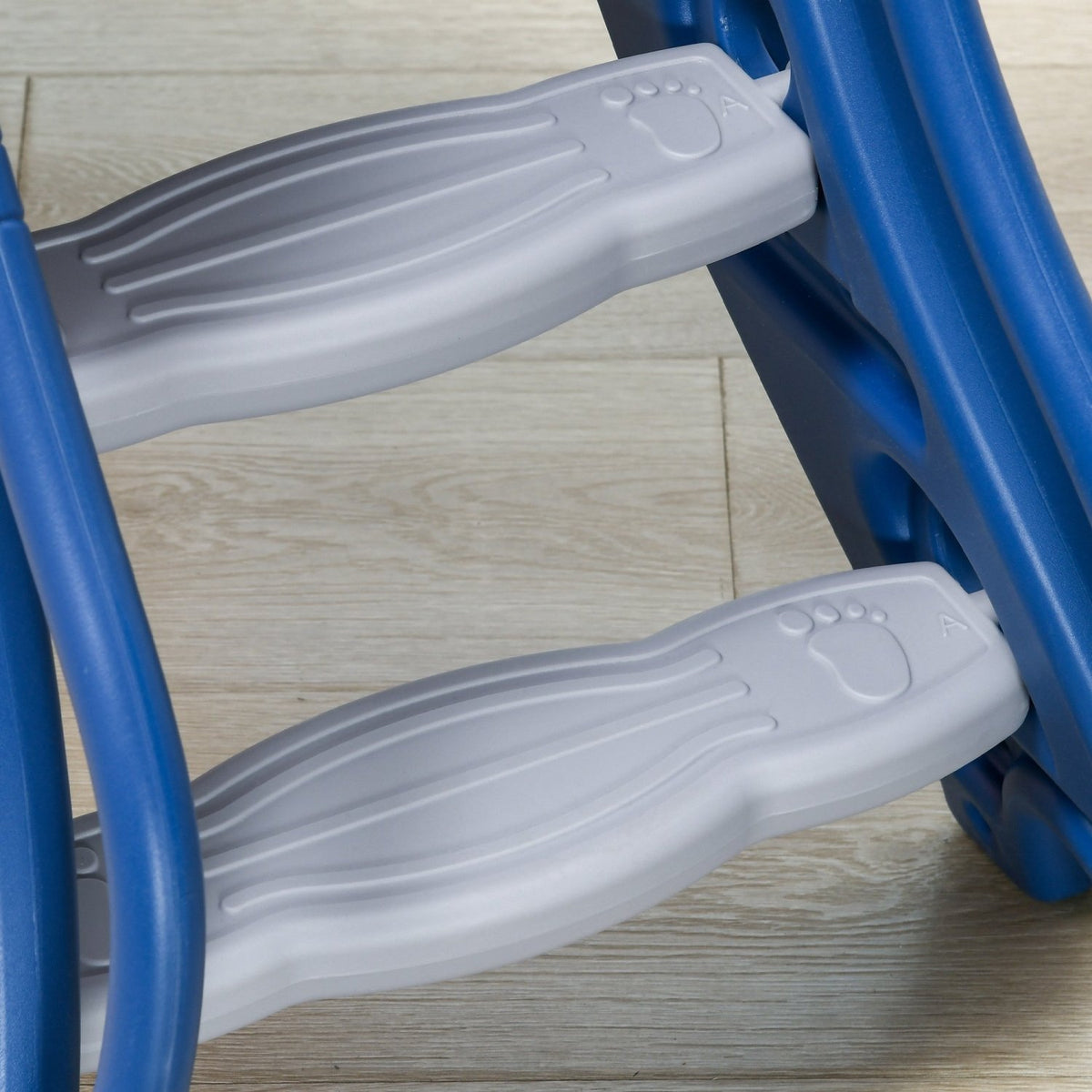 AIYAPLAY 3 in 1 Baby Slide for Indoor Use with Climber, Basketball Hoop, Basketball, for Ages 18-36 Months - Blue - SGP Garden Ltd