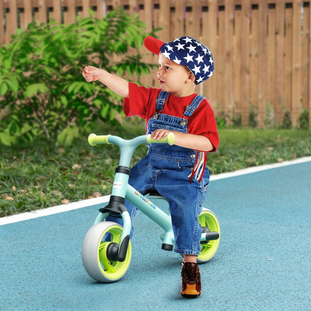 AIYAPLAY 8" Balance Bike, Lightweight Training Bike for Children, with Adjustable Seat, EVA Wheels, Easy installation - Green - SGP Garden Ltd