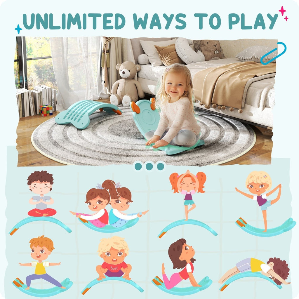 AIYAPLAY Balance Board for Kids Balance Training & Sensory Play, Light Blue - SGP Garden Ltd