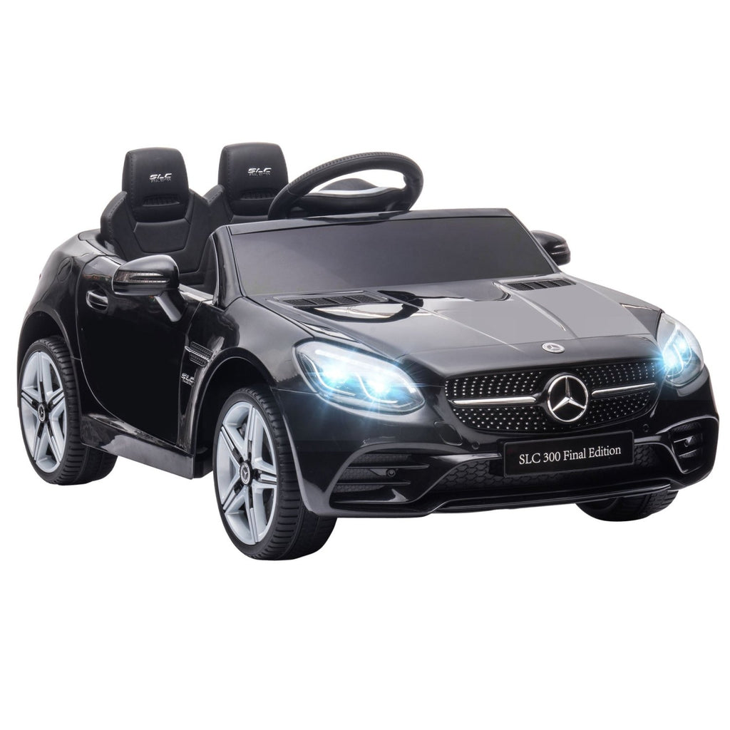 AIYAPLAY Benz SLC 300 Licensed 12V Electric Car for Kids, Kids' Electric Ride on with Parental Remote, Music Lights, Suspension Wheels for 3-6 Years, Black - SGP Garden Ltd