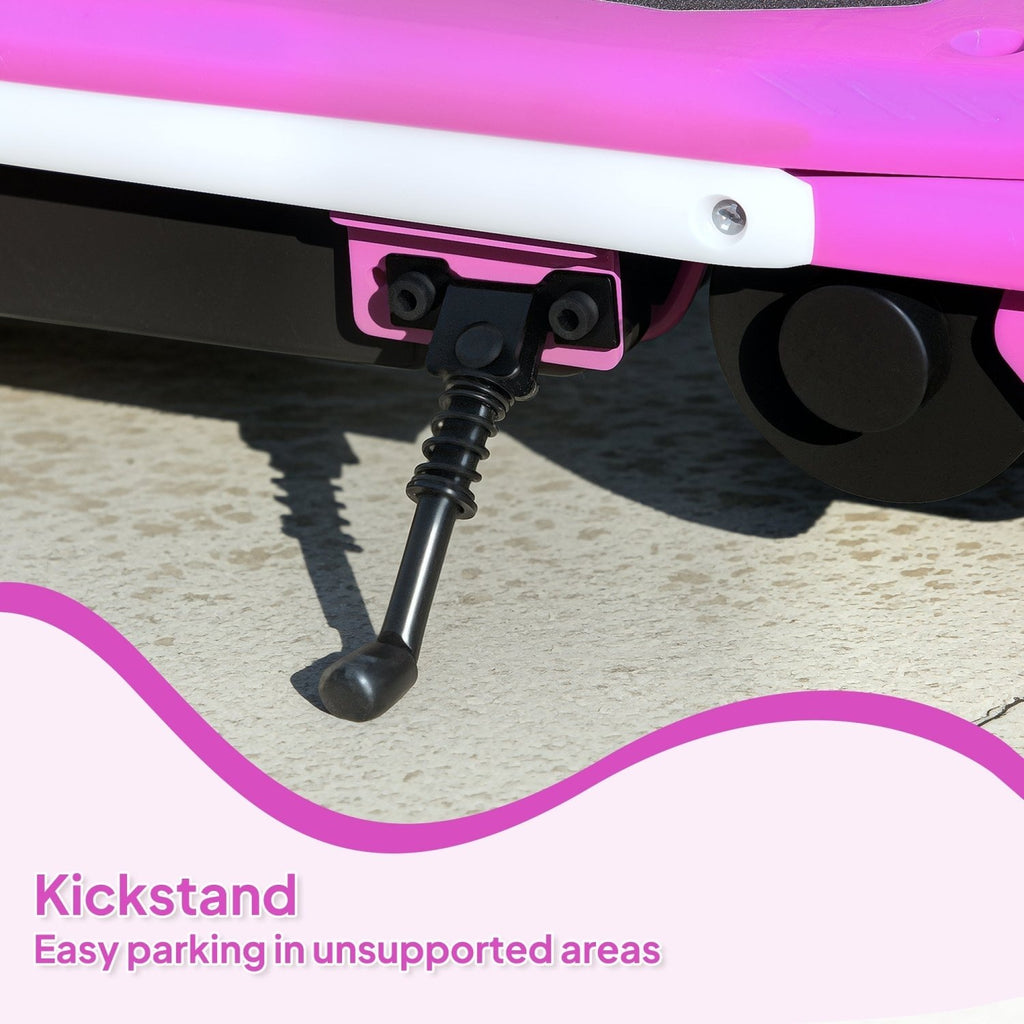 AIYAPLAY Electric Scooter for Ages 6-14, with Colourful Light and Electric Brake, Electric Scooter E Scooter, Up to 10 KM/H & 8 KM, Purple - SGP Garden Ltd