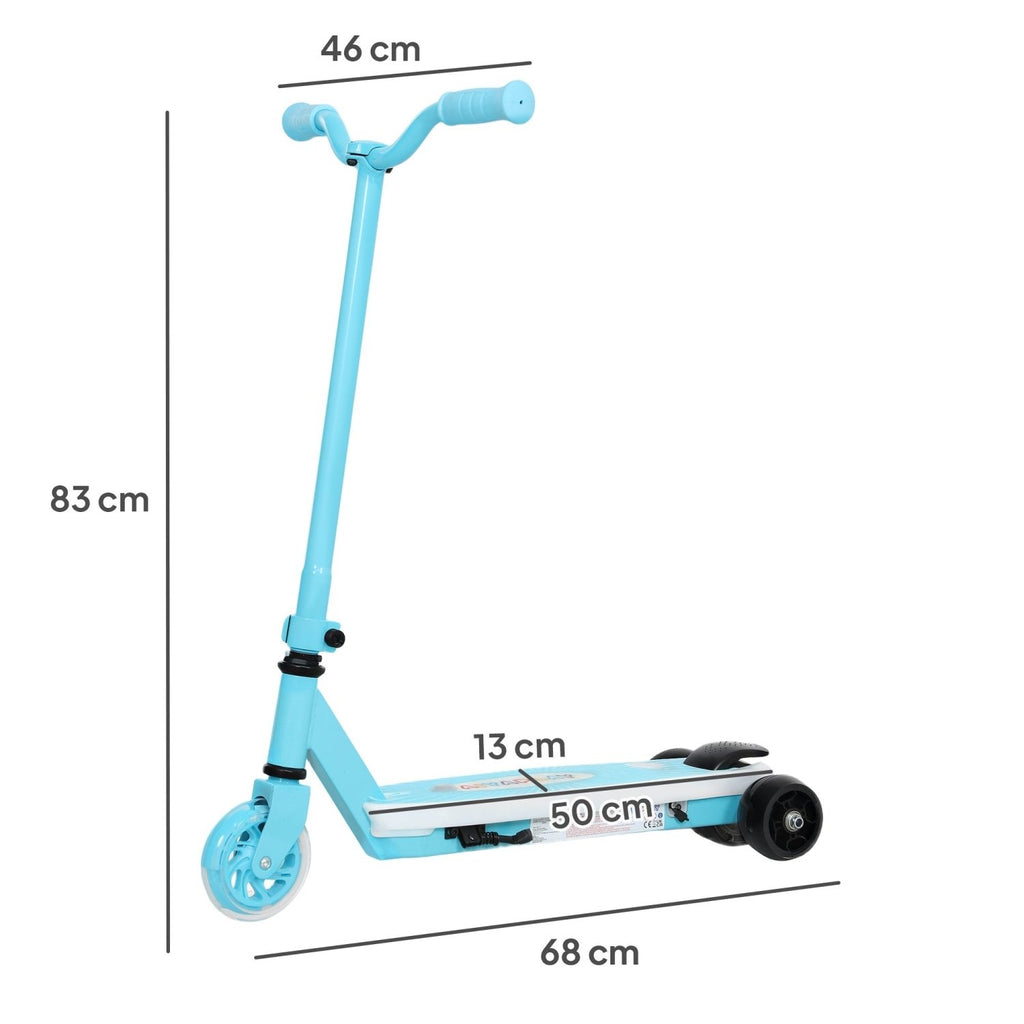 AIYAPLAY Electric Scooter for Kids Ages 4-7, with Auxiliary Rear Wheels, Flashing LED Light and Electric Brake, Kids Electric Scooter for Boys Girls, 6 KM/H & 8 KM, Blue - SGP Garden Ltd