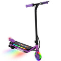 AIYAPLAY Electric Scooter for Kids Ages 6-14, with Dual Brakes, Flash Wheel and Colourful Light, Kids Electric Scooter E Scooter, Up to 12 KM/H & 10 KM, Purple - SGP Garden Ltd