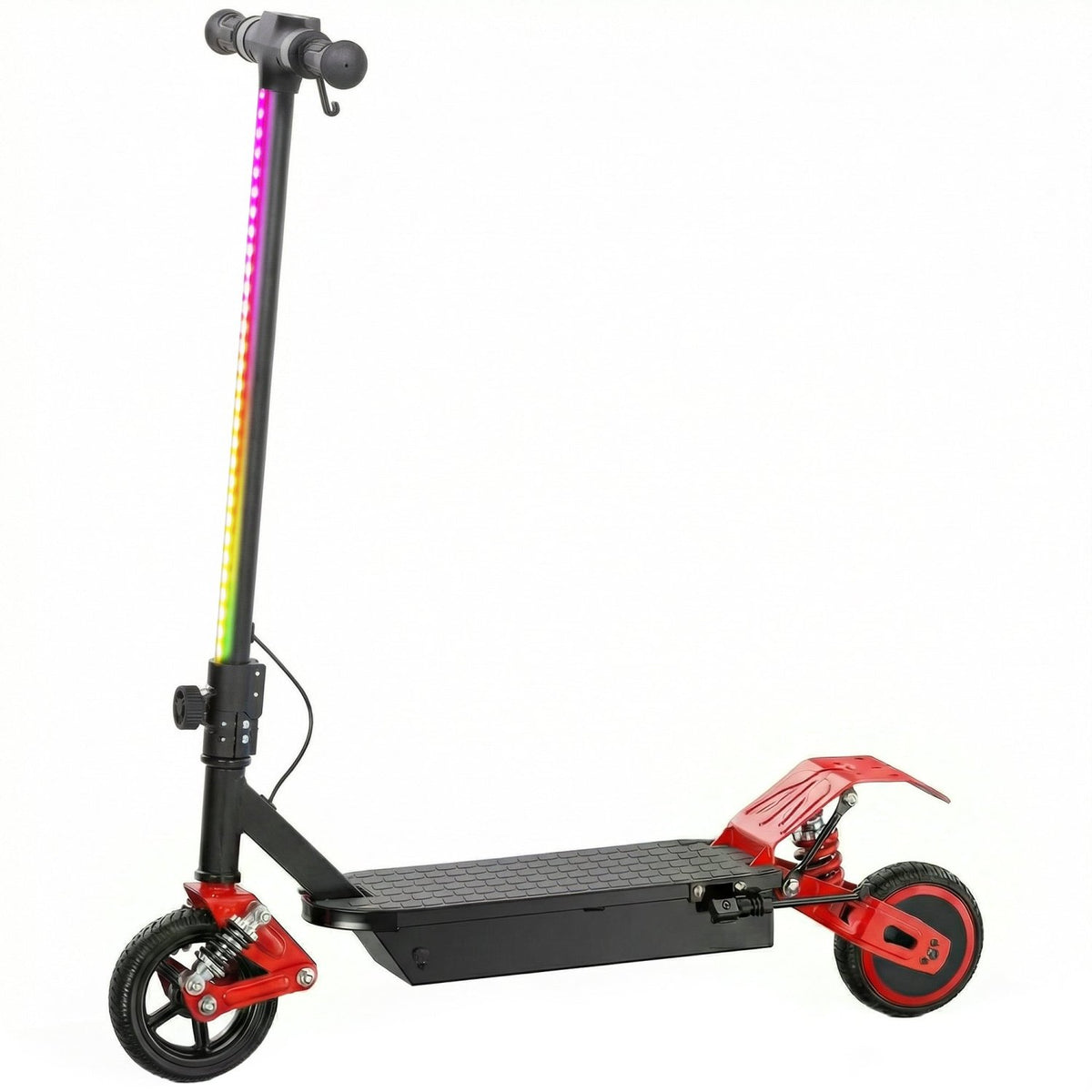 AIYAPLAY Foldable Kids Electric Scooter with LCD Display, Dual Shock Absorption, Up to 15 KM/H, Max Range 6 KM for Age 6-14, Red - SGP Garden Ltd