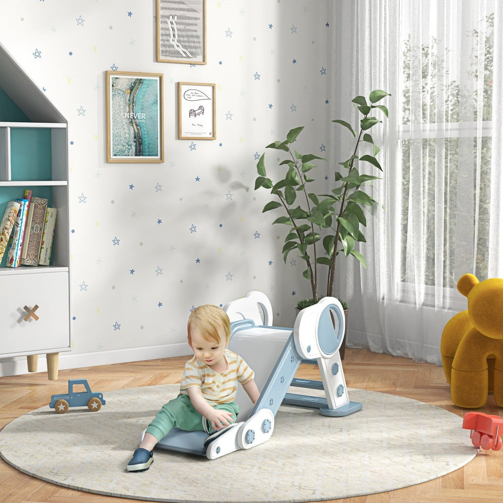 AIYAPLAY Foldable Kids Slide, Freestanding Baby Slide, for Ages 1.5-3 Years, Grey & Beige - SGP Garden Ltd