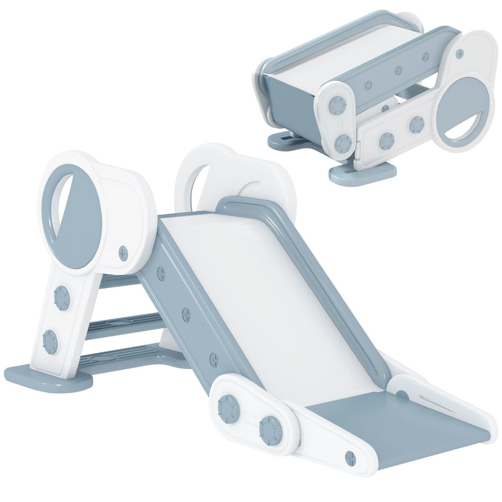 AIYAPLAY Foldable Kids Slide, Freestanding Baby Slide, for Ages 1.5-3 Years, Grey & Beige - SGP Garden Ltd