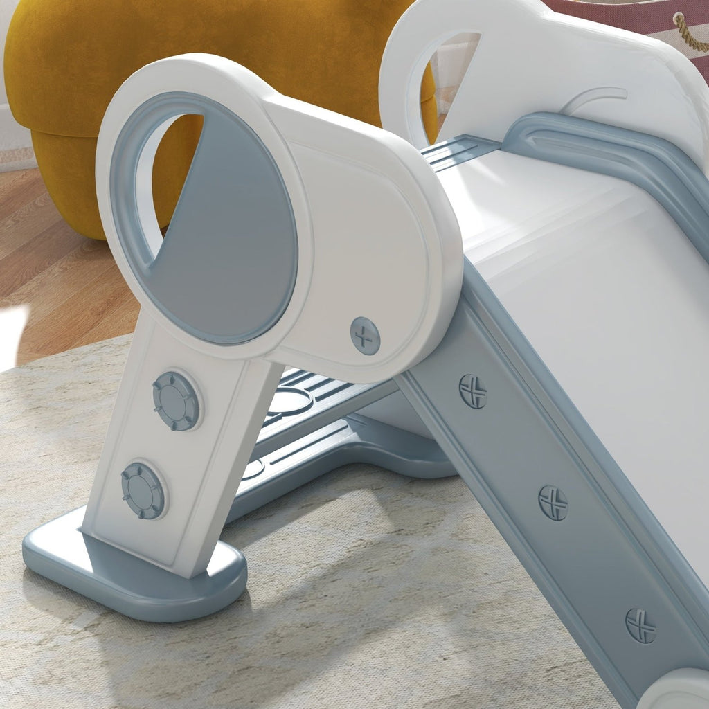 AIYAPLAY Foldable Kids Slide, Freestanding Baby Slide, for Ages 1.5-3 Years, Grey & Beige - SGP Garden Ltd