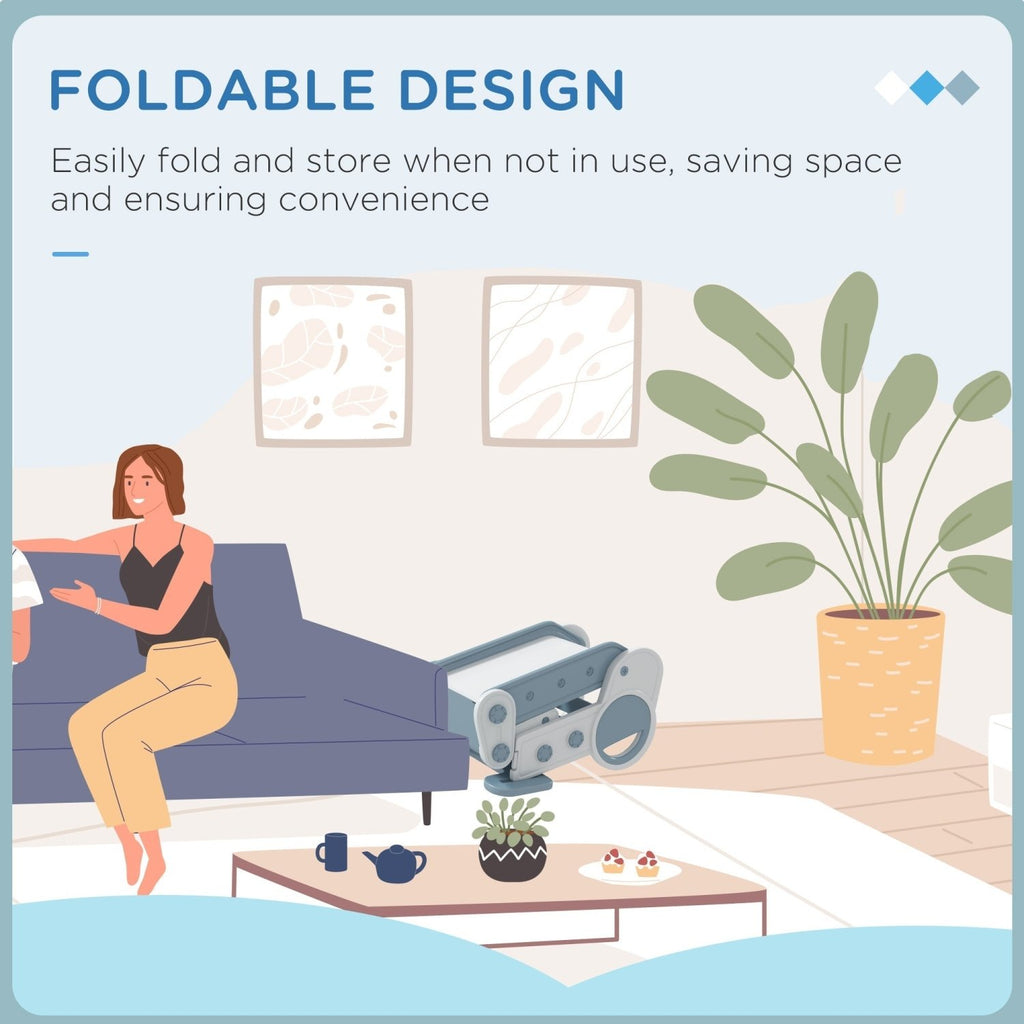 AIYAPLAY Foldable Kids Slide, Freestanding Baby Slide, for Ages 1.5-3 Years, Grey & Beige - SGP Garden Ltd