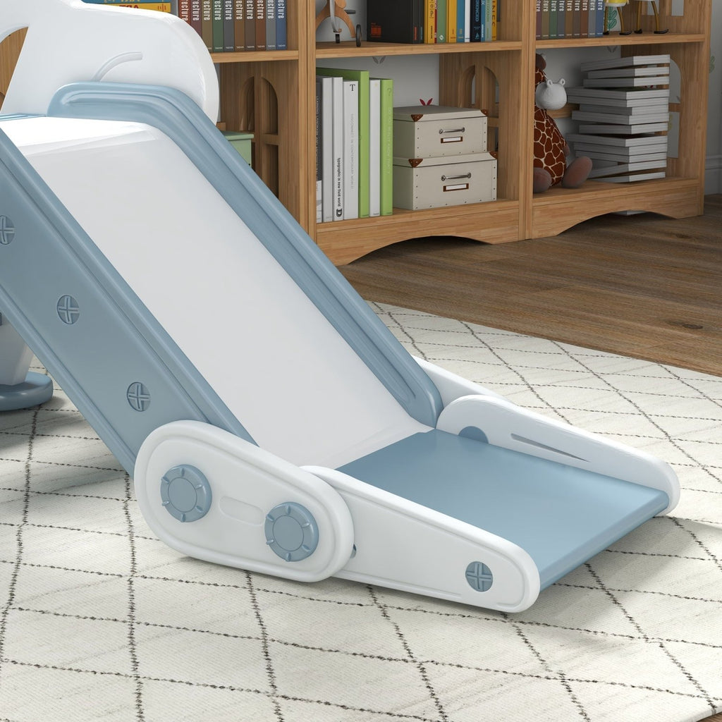 AIYAPLAY Foldable Kids Slide, Freestanding Baby Slide, for Ages 1.5-3 Years, Grey & Beige - SGP Garden Ltd