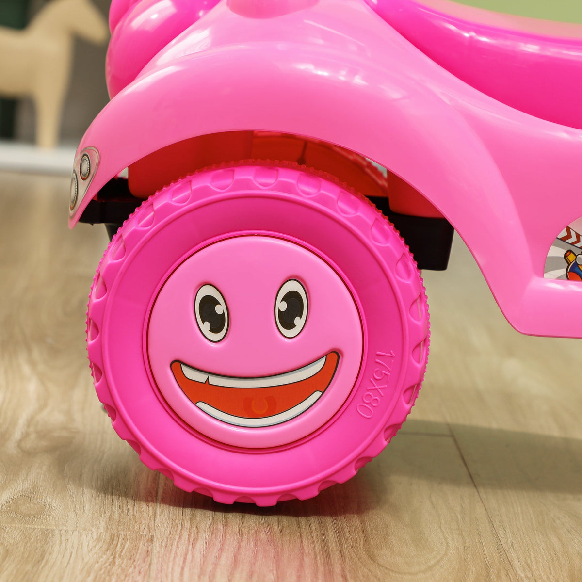 AIYAPLAY Foot to Floor oddler Ride on Toy w/ Music, Light, Horn, Under Seat Storage, Anti-Over-Backwards Device, Pink - SGP Garden Ltd