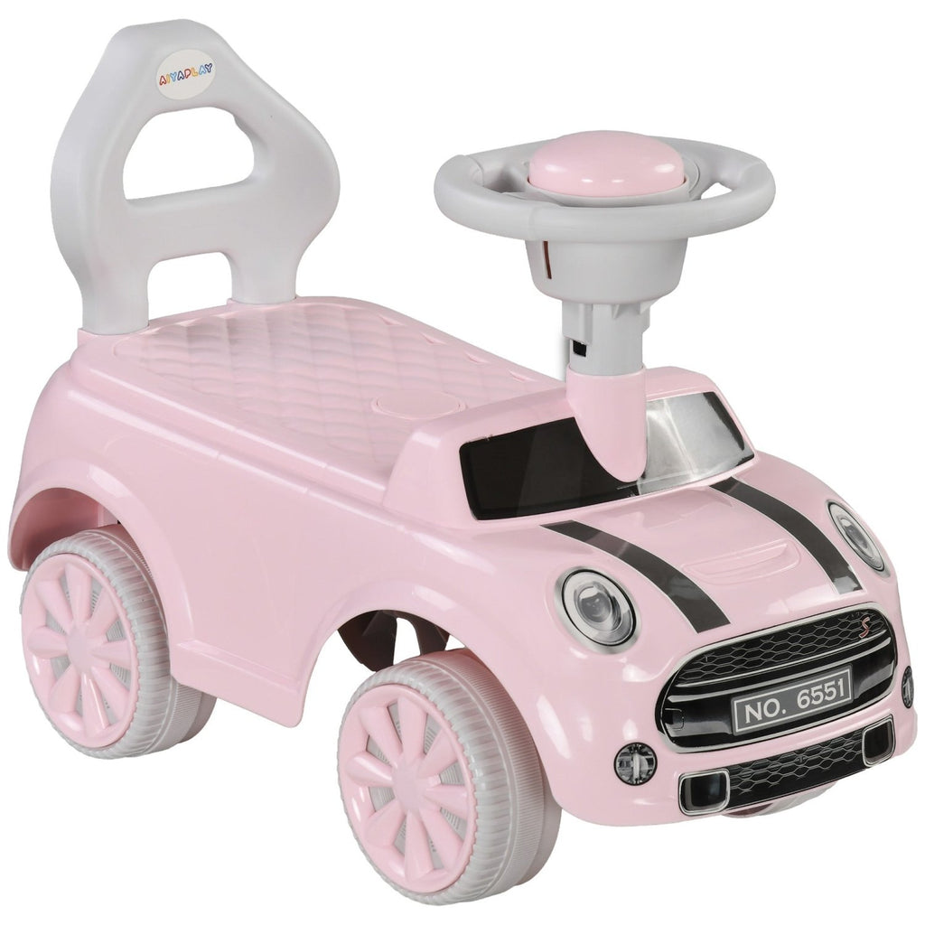 AIYAPLAY Foot To Floor Ride On Car Sliding Car w/ Air Horn, Anti-Over-Backwards, 18 to 36 Months - Pink - SGP Garden Ltd