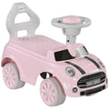 AIYAPLAY Foot To Floor Ride On Car Sliding Car w/ Air Horn, Anti-Over-Backwards, 18 to 36 Months - Pink - SGP Garden Ltd