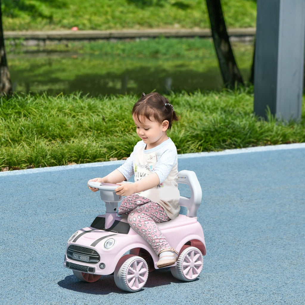 AIYAPLAY Foot To Floor Ride On Car Sliding Car w/ Air Horn, Anti-Over-Backwards, 18 to 36 Months - Pink - SGP Garden Ltd