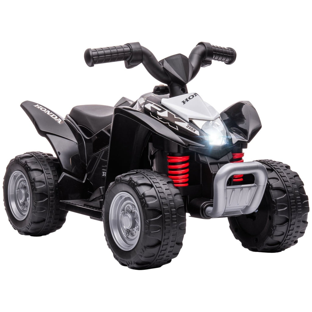 AIYAPLAY Honda Licensed Kids Electric Quad Bike, 6V ATV Ride On for Ages 1.5-3 Years, Black - SGP Garden Ltd