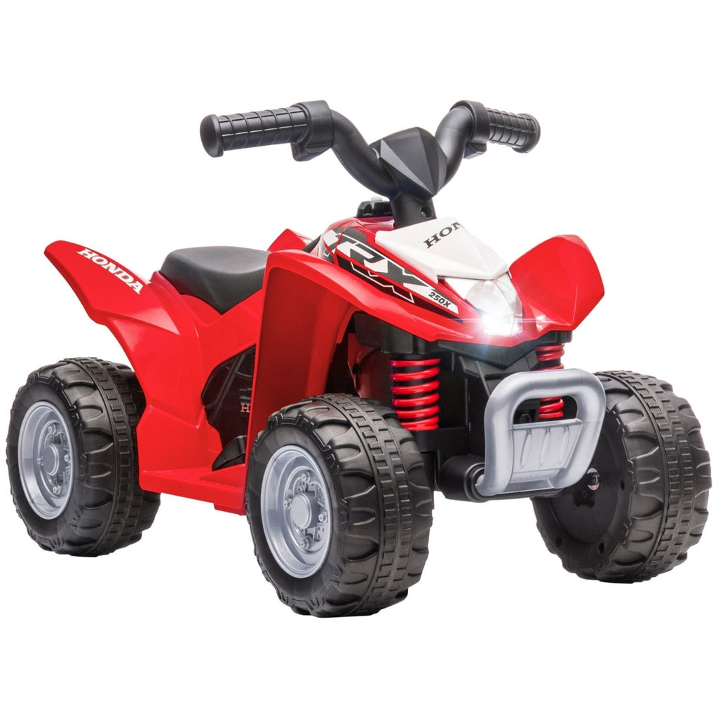 AIYAPLAY Honda Licensed Kids Electric Quad Bike, 6V ATV Ride On for Ages 1.5-3 Years, Red - SGP Garden Ltd