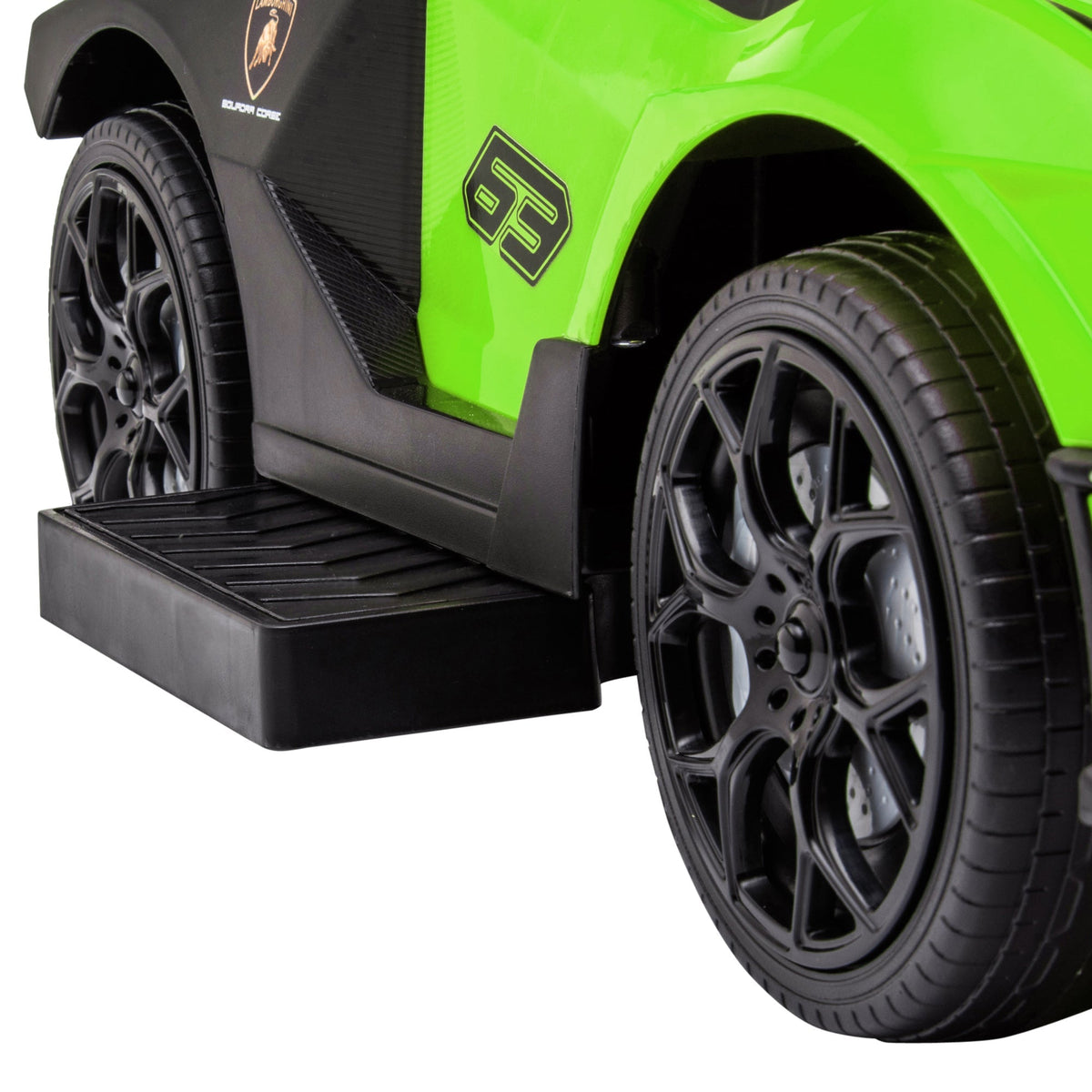 AIYAPLAY Kids 2-In-1 Lamborghini Ride-On and Stroller, with Horn - Green - SGP Garden Ltd